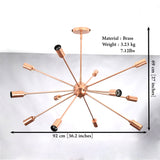 Vienna Nova Mid-century Chandelier - 12 Lights - 32159