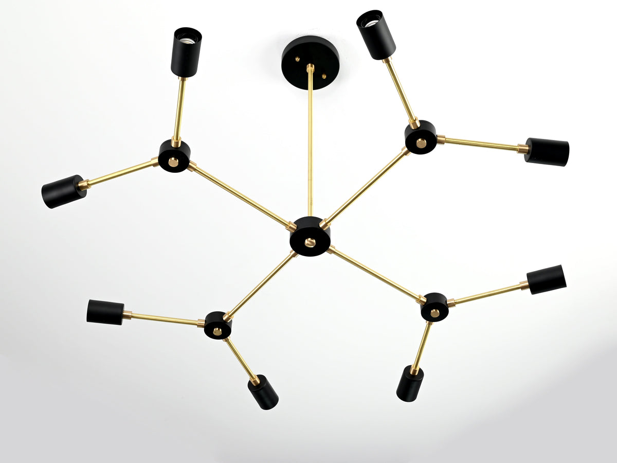 Milan Linea - Brass Chandelier - 8 Lights - 32168