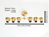 Monaco Linea - Brass Chandelier - 6 Lights - 32180