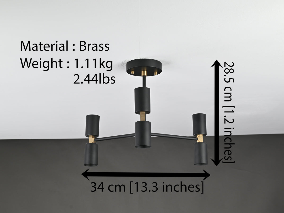Prague Beacon - Brass Chandelier - 6 Lights - 32181