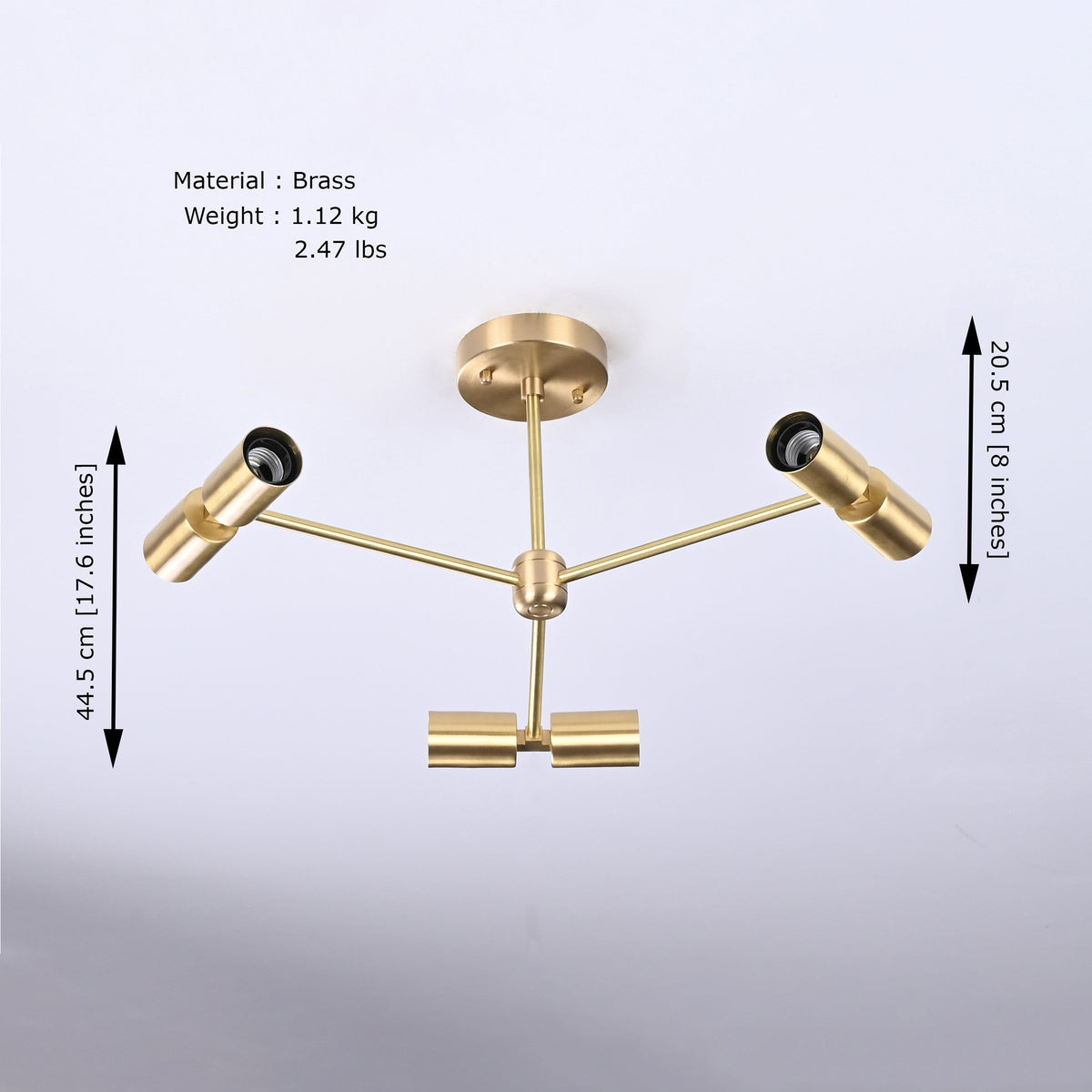 Copenhagen Beacon - Brass Chandelier - 6 Lights - 32207