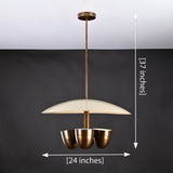 Barcelona Discus  -  Uplifting Ceiling Chandelier - 4 Lights - 32224