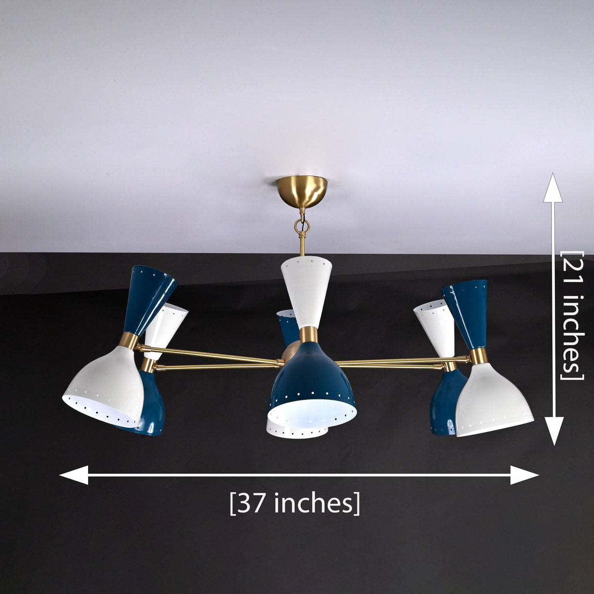 Copenhagen Pivot - Diabolo Mid-century Chandelier - 12 Lights - 32227