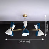 Copenhagen Pivot - Diabolo Mid-century Chandelier - 12 Lights - 32227