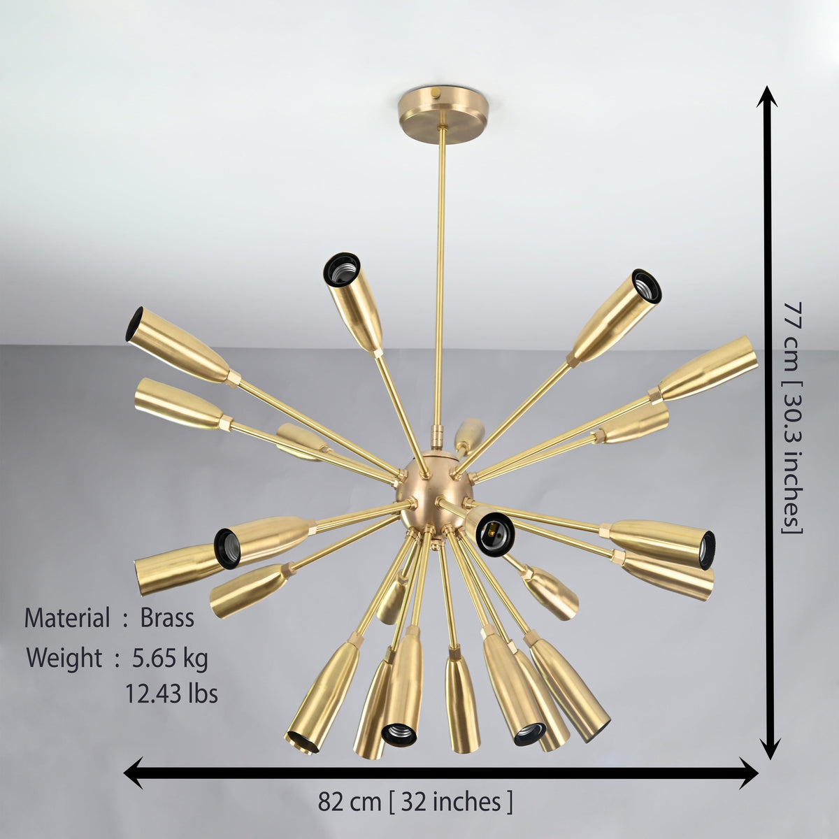 Berlin Nova - Brass Chandelier - 24 Lights - 32155