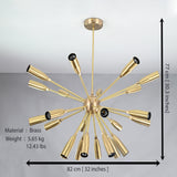 Berlin Nova - Brass Chandelier - 24 Lights - 32155