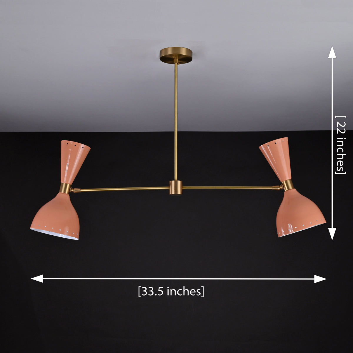Athens Pivot - Diabolo Brass Chandelier - 4 Lights - 32217