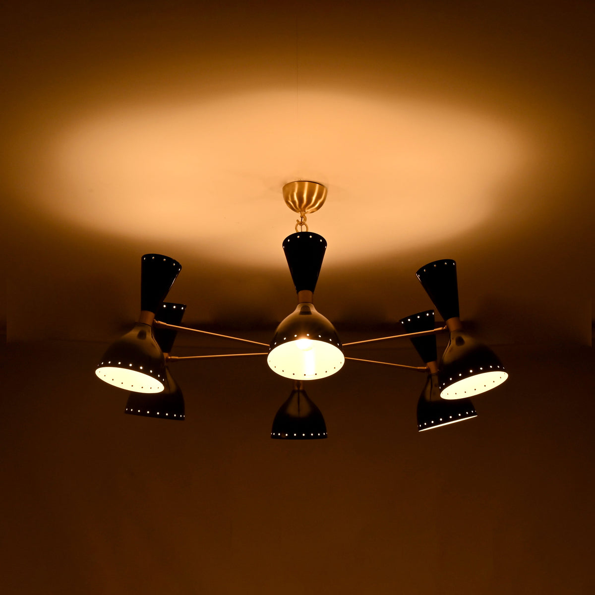 Rome Pivot - Diabolo Brass Chandelier - 12 Lights - 32231