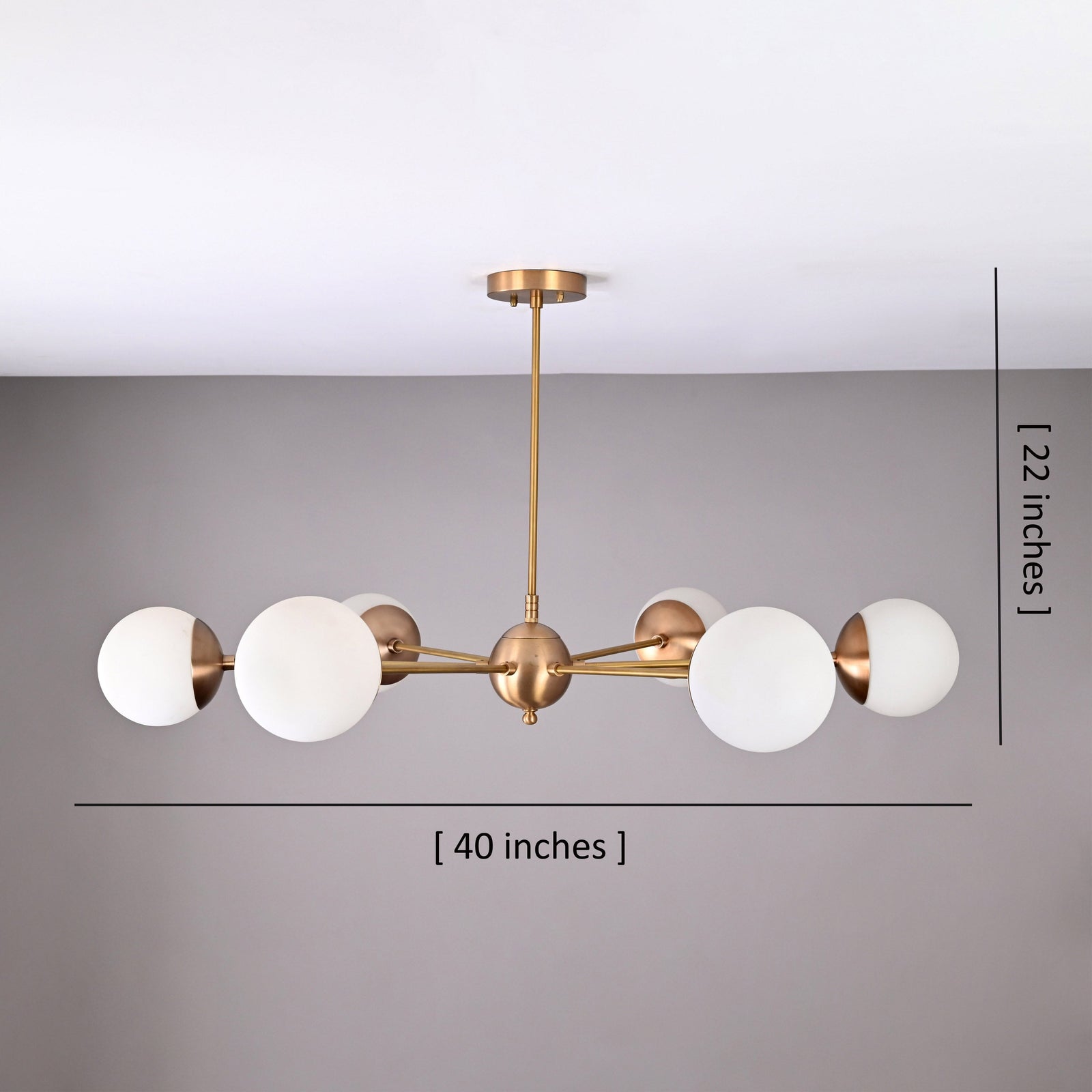 Size guide for Rome Halo - Pendant Chandelier - 6 Lights - 32456
