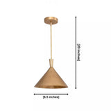 Milan Tapered Cone Pendant Light – 1 Light – 20 Inch – Model 62018