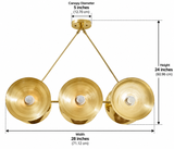 Marseille Triple Disc Chandelier – 6 Light – 28 Inch - Model 62127