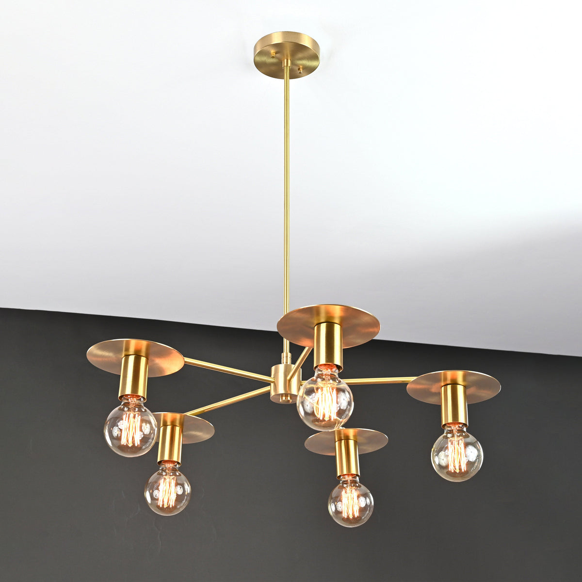 Milan Beacon - Brass Chandelier - 5 Lights - 32188
