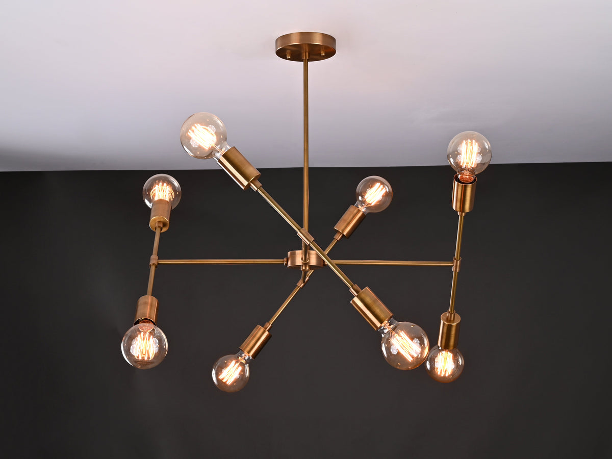 Kyoto Beacon Mid-century Chandelier - 8 Lights - 32212
