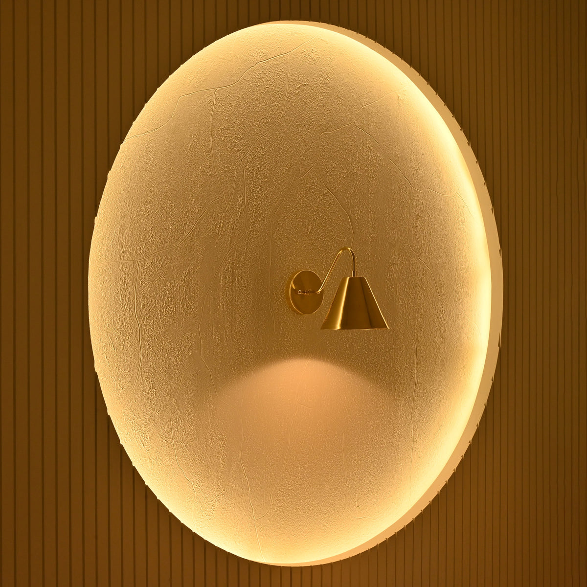 Venice Solid Brass Cone Wall Sconce – Curved Arm Reading Light 72262
