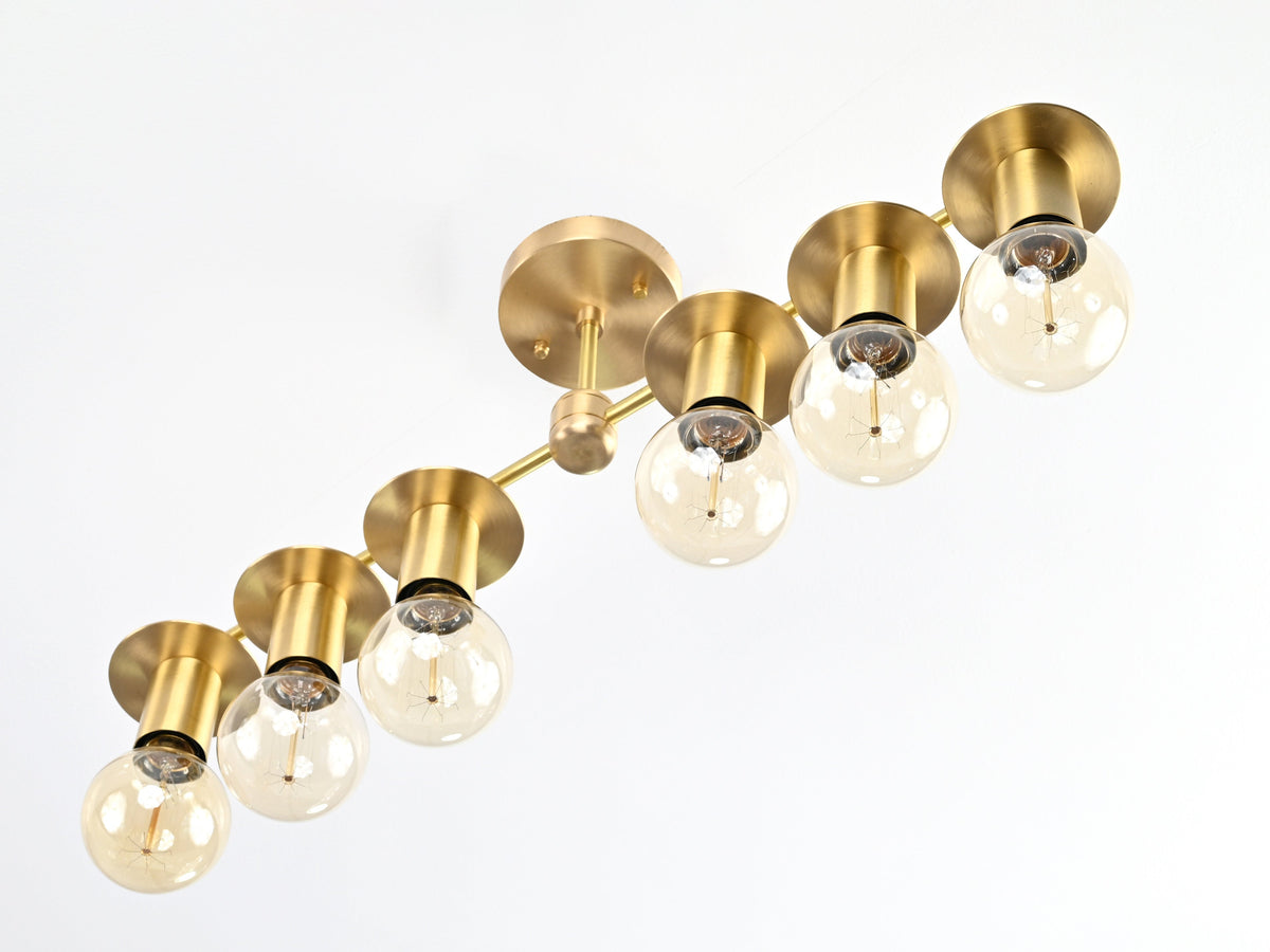 Monaco Linea - Brass Chandelier - 6 Lights - 32180