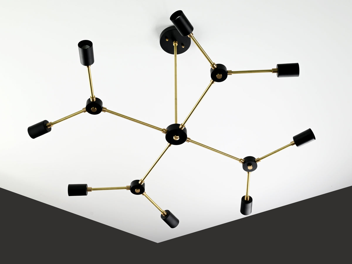 Milan Linea - Brass Chandelier - 8 Lights - 32168