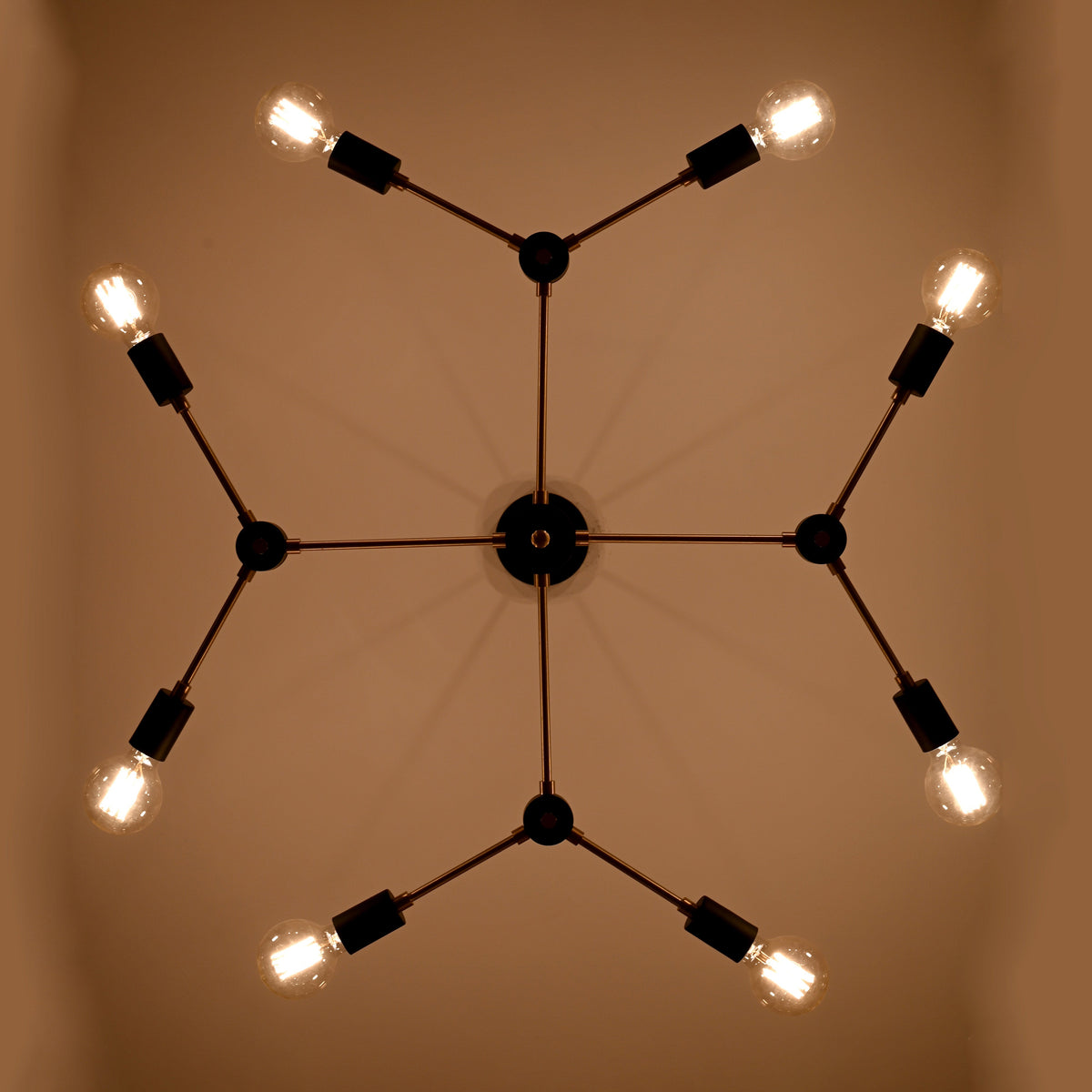 Milan Linea - Brass Chandelier - 8 Lights - 32168