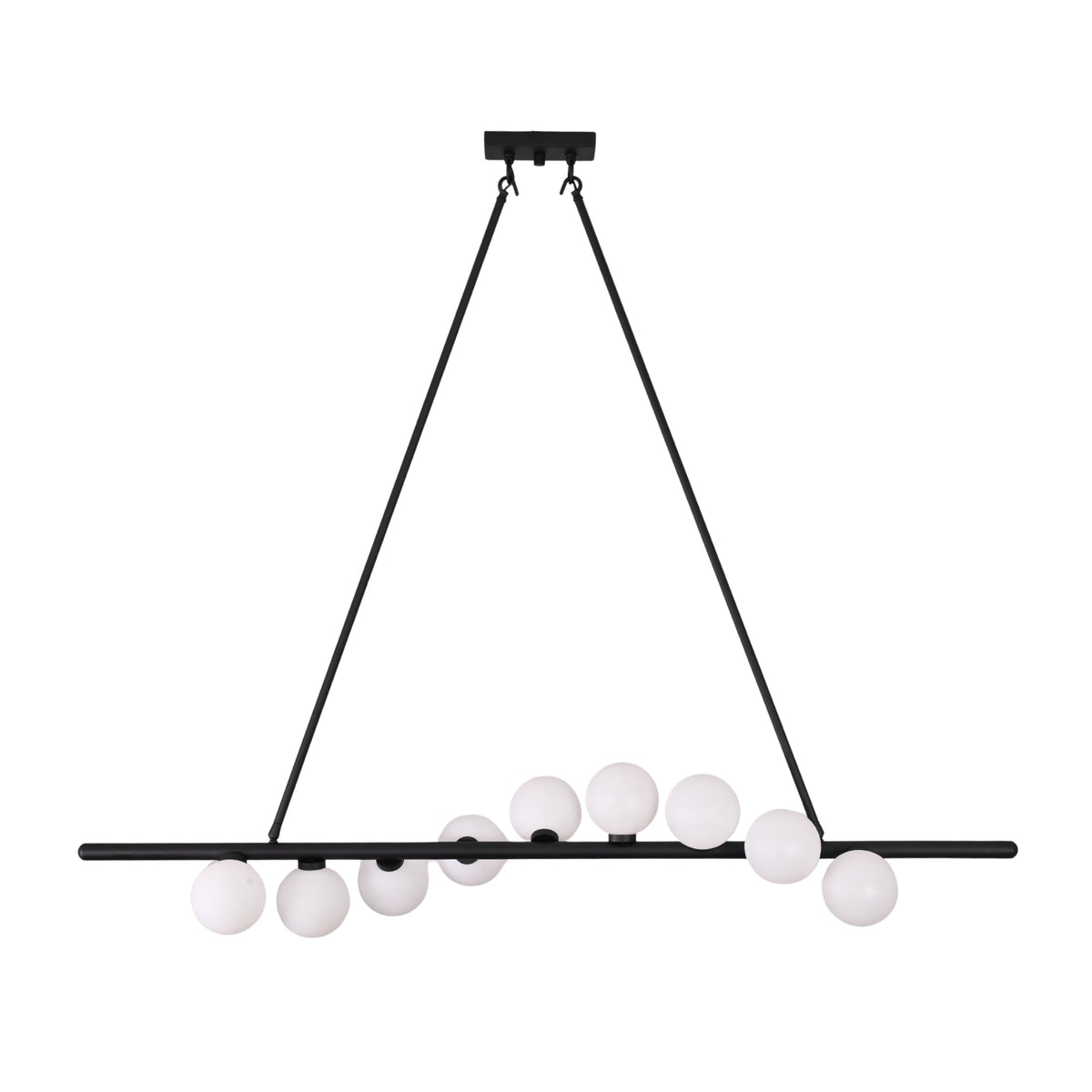 9-light globe chandelier creating soft warm ambient lighting for dining rooms, living rooms, and lounge spaces