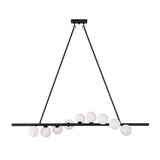 9-light globe chandelier creating soft warm ambient lighting for dining rooms, living rooms, and lounge spaces