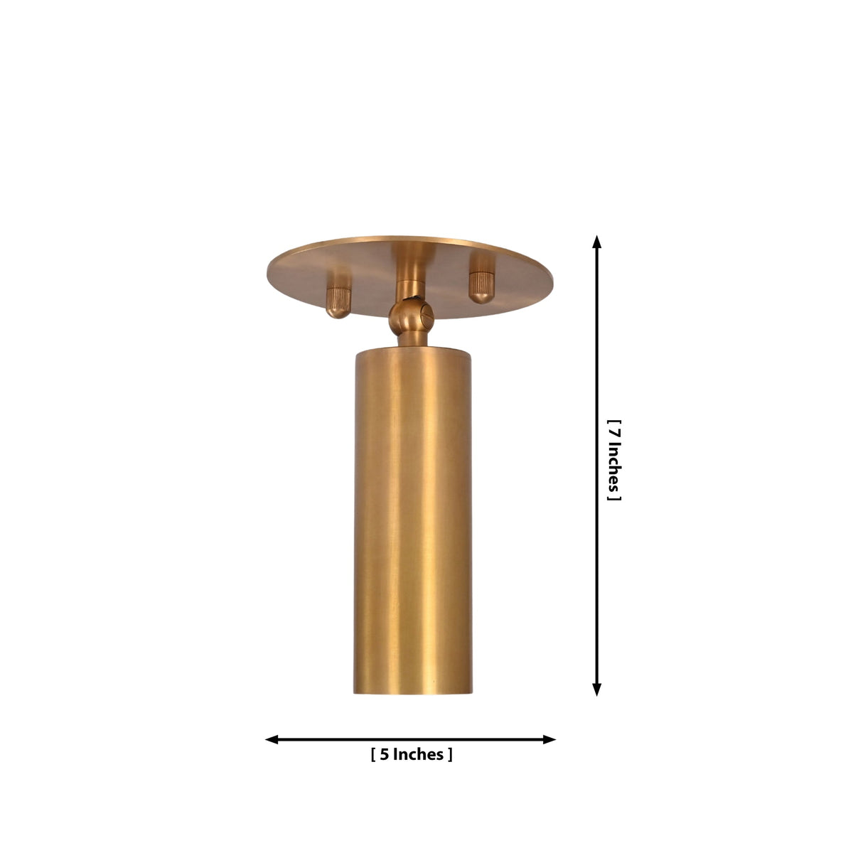 Size guide for Alden Adjustable Cylinder Ceiling Spotlight – 1 Light – 5 Inch - Model 33233