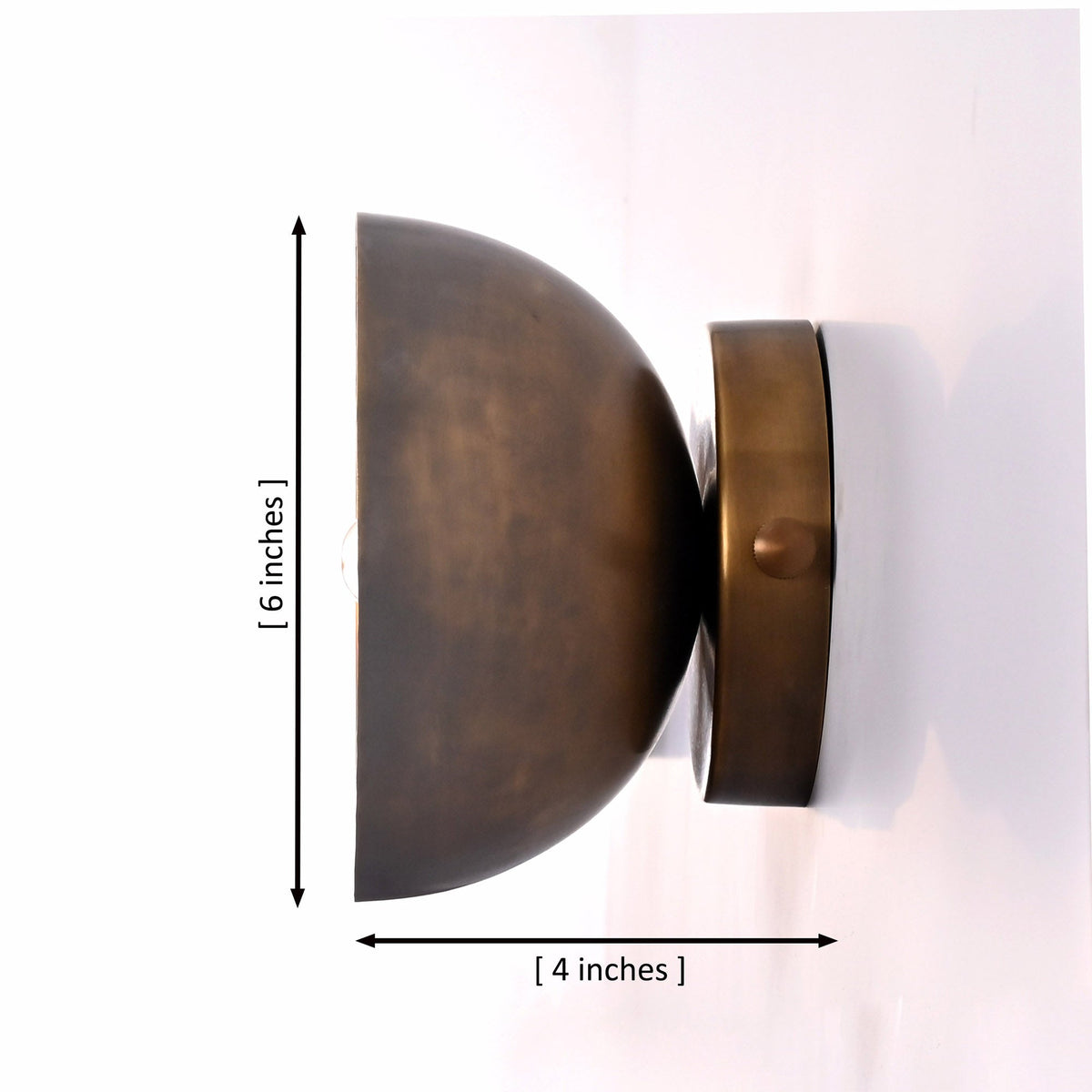 Size guide for Alden Modern Dome Wall Sconce – Exposed Bulb – 6 Inch – Model 32641