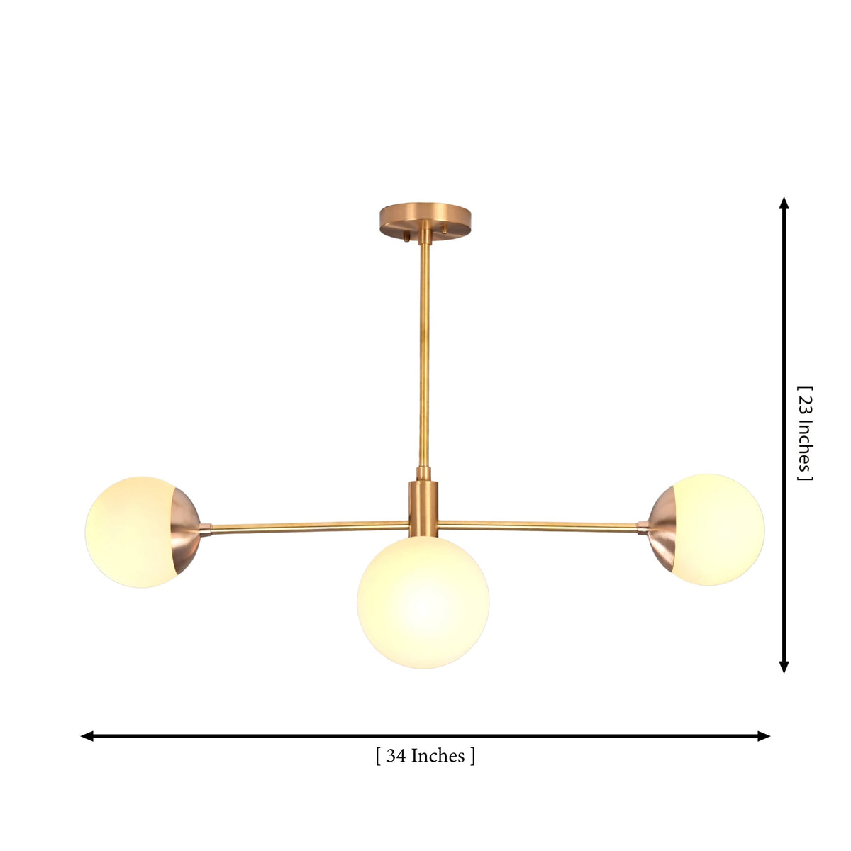 Size guide for Astra 4 Globe Sputnik Chandelier Mid Century Modern Ceiling Light - Model 32403
