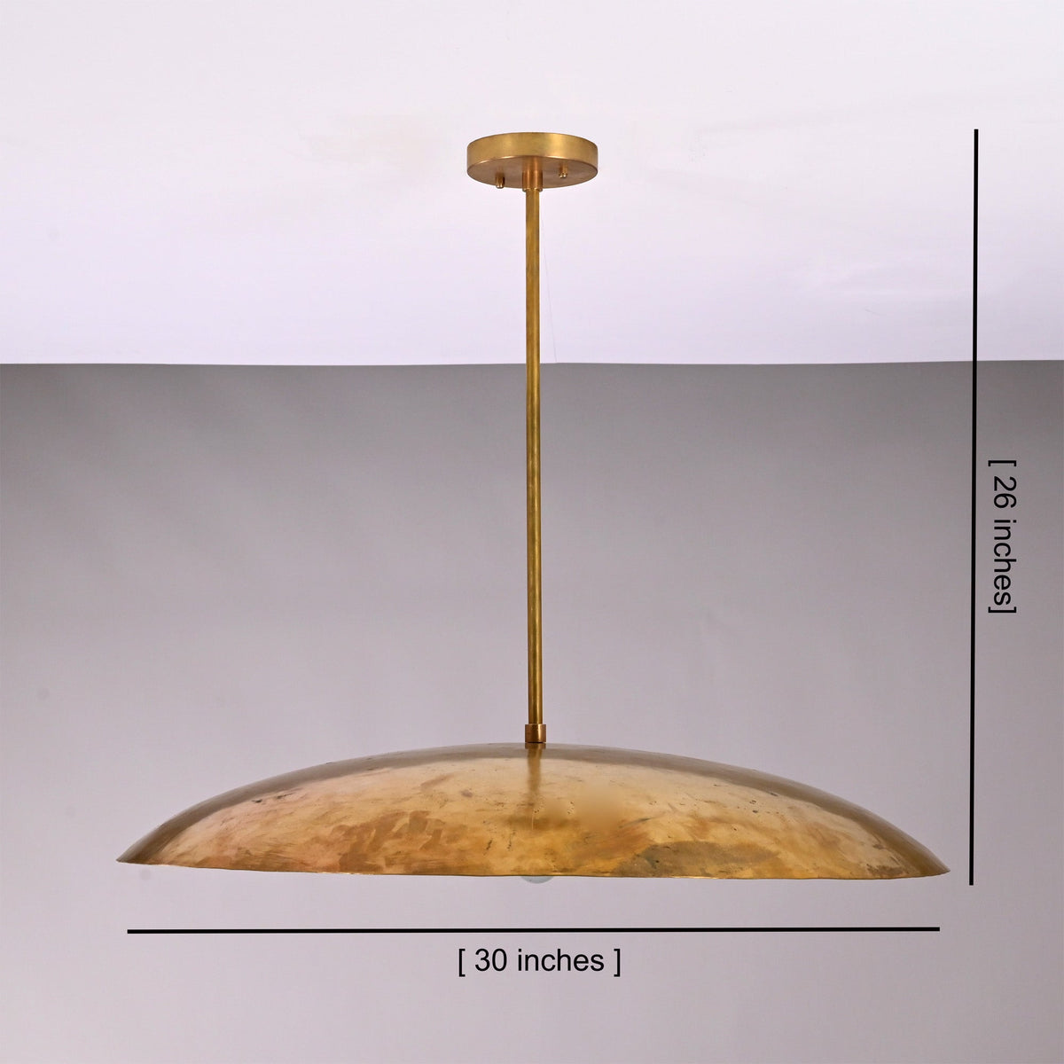 Size guide for Aurelia Saucer Pendant Light Mid Century Modern Dome Ceiling Fixture - Model 32409