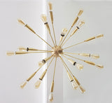 Paris Nova - Flush Mount Brass Chandelier - 18 Lights - 32131