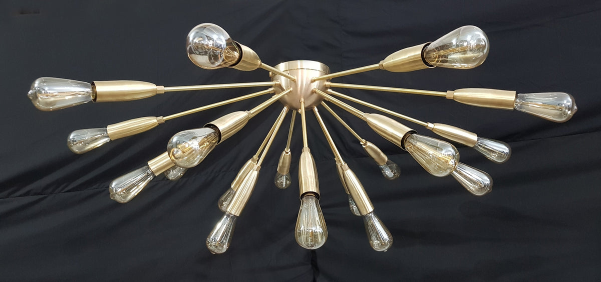 Paris Nova - Flush Mount Brass Chandelier - 18 Lights - 32131