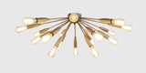 Paris Nova - Flush Mount Brass Chandelier - 18 Lights - 32131