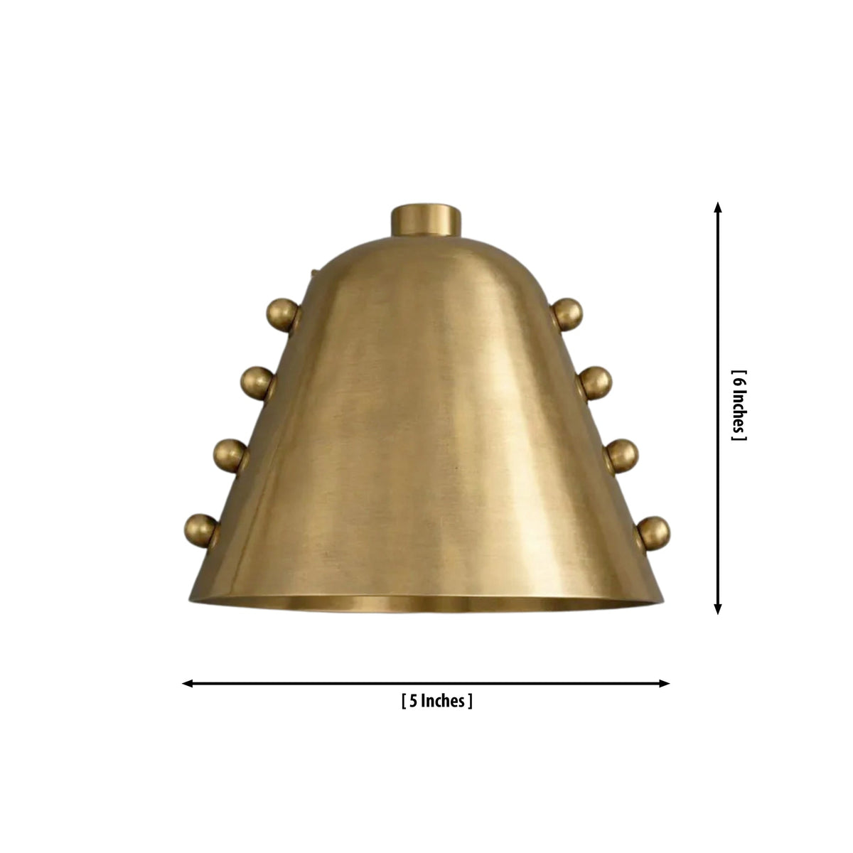 Size guide for Cambria Studded Dome Wall Sconce – 1 Light – 5 Inch – Model 32721