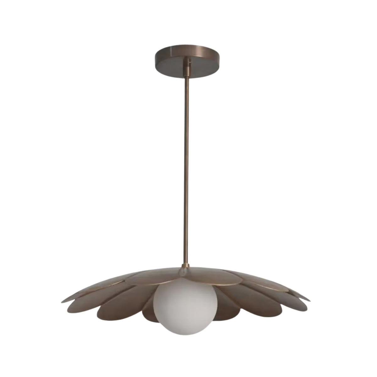 Cambria Modern Petal Disc Pendant Light – Angled View – Model 33204