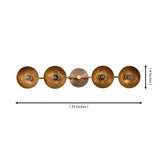 Capri Disc Linear Wall Light shown with 29 inch width and 6 inch height dimensions.