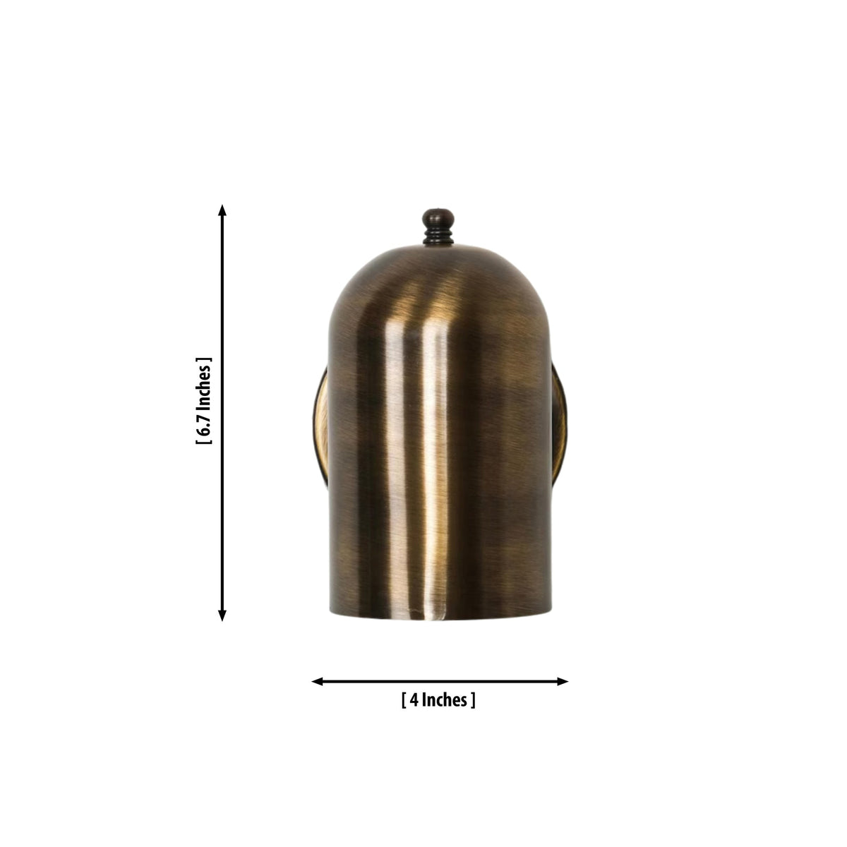 Size guide for Hudson Dome Wall Sconce – Minimalist Brass Cylinder Shade – 7 Inch – Model 32744
