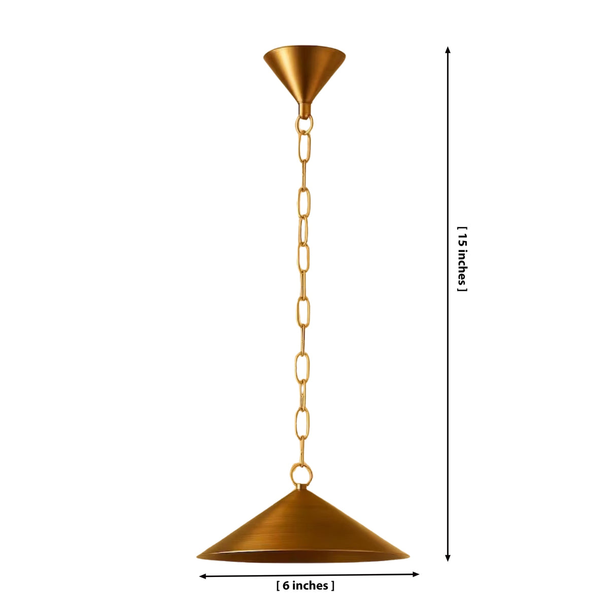 Size guide for Hudson Mini Cone Pendant Light – 1 Light – 6 Inch – Model 33200