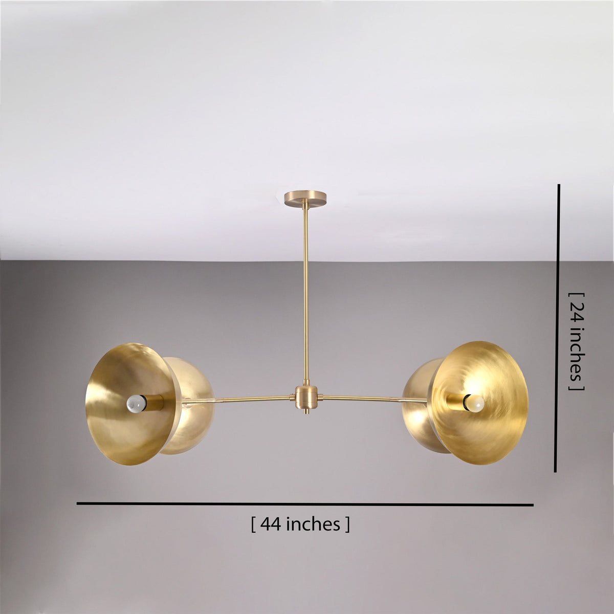 Size guide for Madrid Orbital Chandelier - 4 Lights - 44 Inch - Model 32371