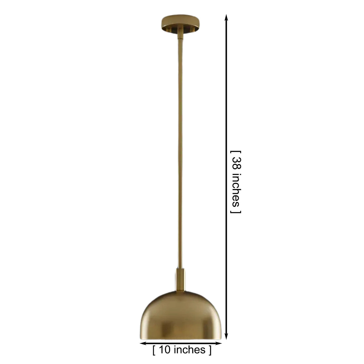 Size guide for Marlow Modern Dome Pendant Light – 10 Inch – Model 33216