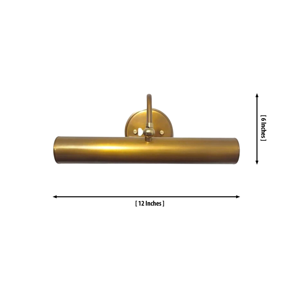 Size guide for Milan Classic Picture Light – Adjustable Tubular Shade – 12 Inch – Model 32747