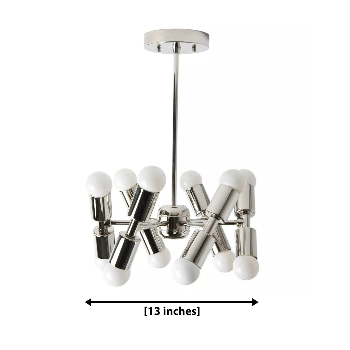 Size guide for Prague Sculptural Cylinder Chandelier – 12 Light – 13 Inch – Model 62212
