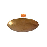 Siena Single Disc Chandelier shown on white background with broad curved disc profile and simple stem.