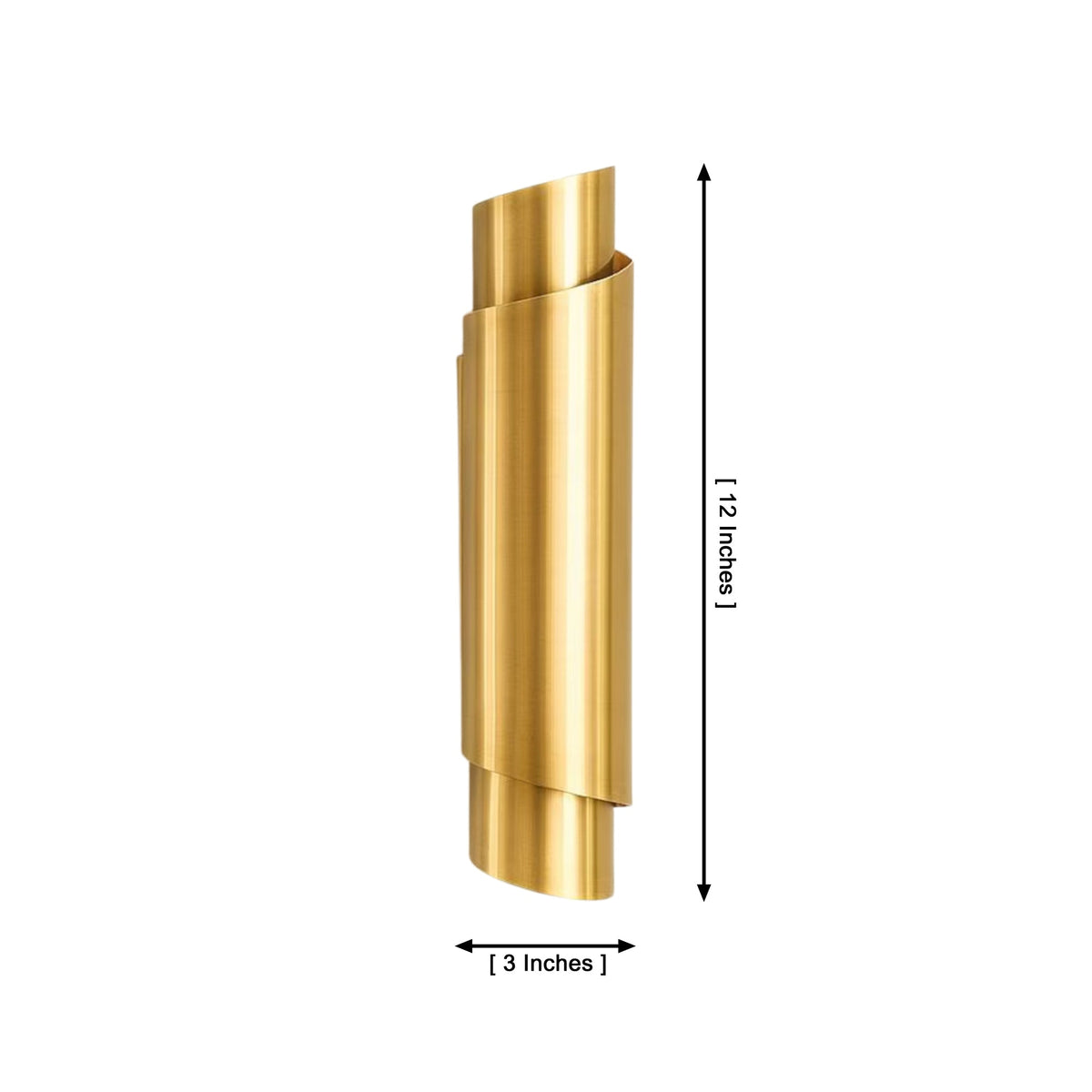 Sloane sculptural wall sconce dimensions showing 12 inch height and 3 inch width – Model 32758