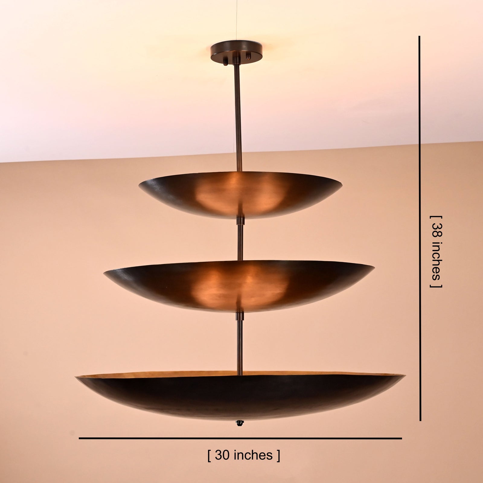 Size guide for Kyoto Cascade  -  Uplifting Pendant Chandelier - 13 Lights - 32422