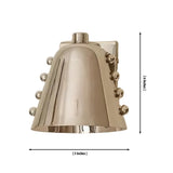 Dimension drawing of the Verona Studded Cone Wall Sconce showing an overall width of 5 inches and height of 9 inches.