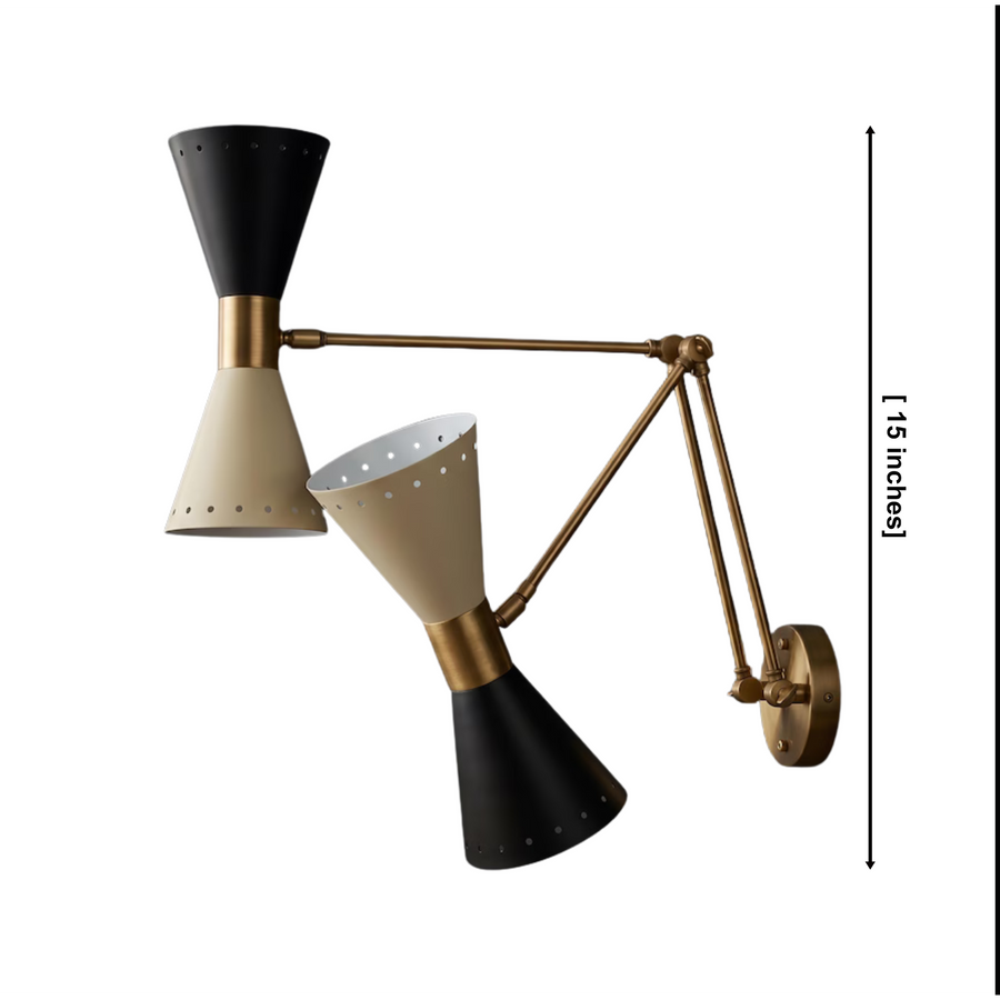 Verona two-tone 4-light wall sconce installed in an elegant living room with warm ambient lighting
