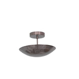 Aurora perforated bowl chandelier 6 light Model 62010 – front view with shallow perforated metal shade