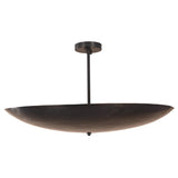 Minimalist modern brass bowl ceiling light perfect for living room or dining area