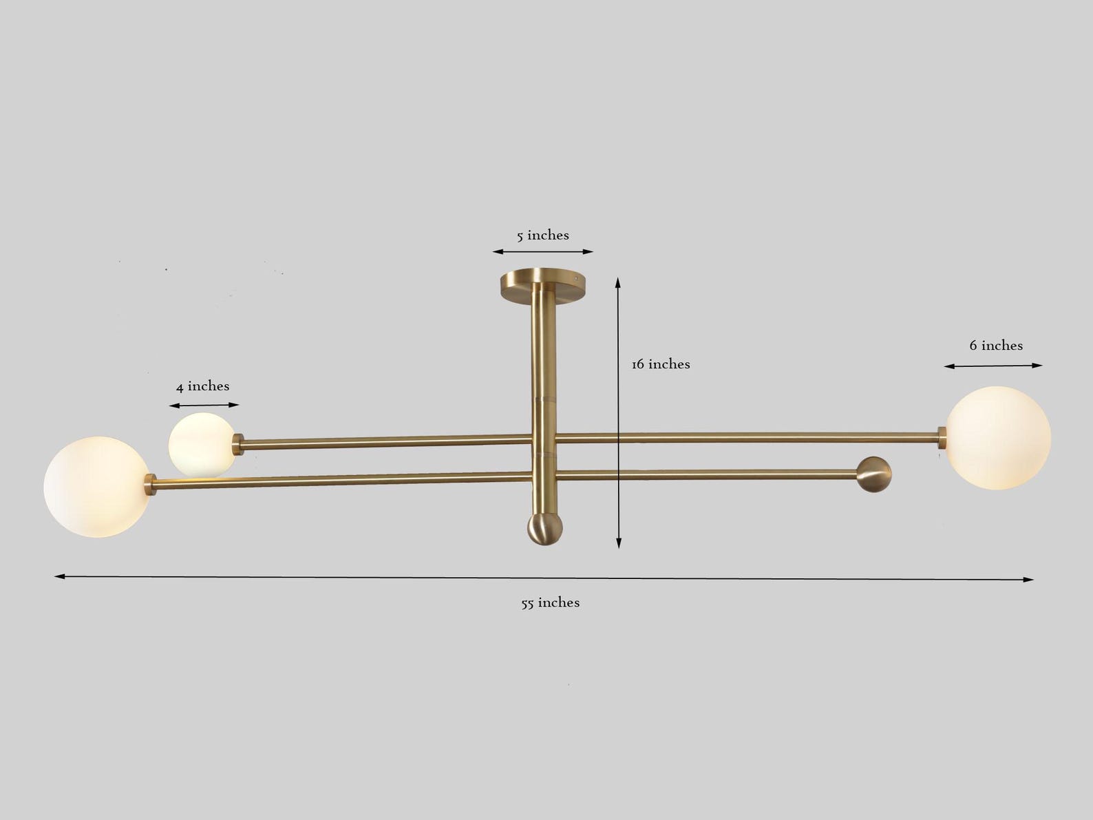 Size guide for Havana Halo - Ceiling Chandelier - 3 Lights - 62618