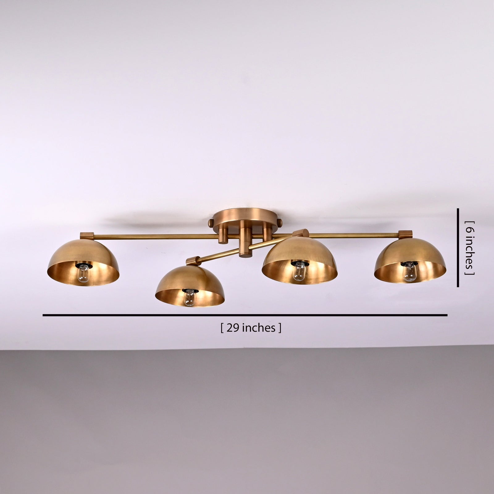 Size guide for Milan Orbital - Flush Mount Ceiling Chandelier - 4 Lights - 32485