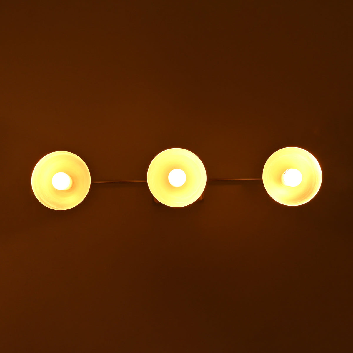 Custom brass wall sconce dimension view showing 29 inch width and 6 inch height for size reference