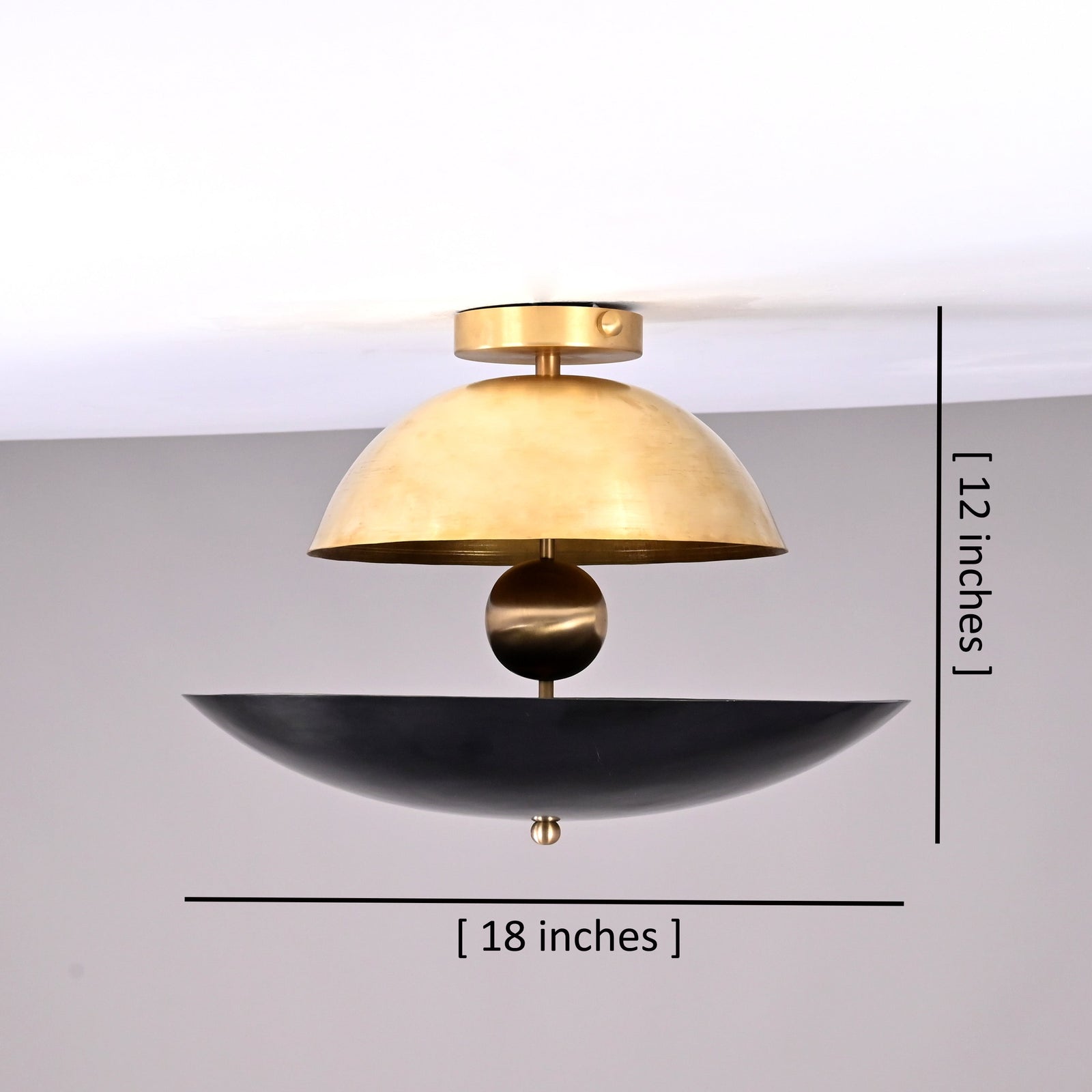 Size guide for Lisbon Discus  - Flush Mount Uplifting Pendant Chandelier - 8 Lights - 32453